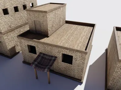 desert Houses Low-poly 3D model