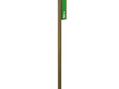 Exit Sign Low-poly 3D model purchase