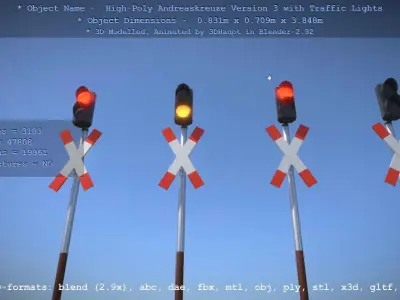 High-Poly Andreaskreuz Version 3  3D model