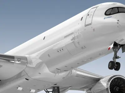  Airbus A350F Generic White 