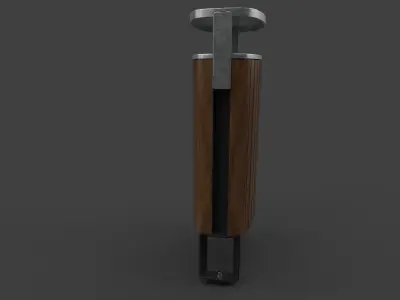 Litter bin Low-poly 3D model