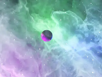 Space Universe Nebula Low-poly 3D model