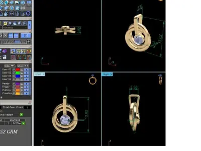 Solitaire Women Pendants  3D print model shop