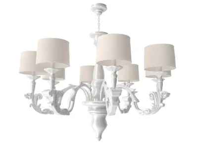 Chandelier A with five lamps 3D model