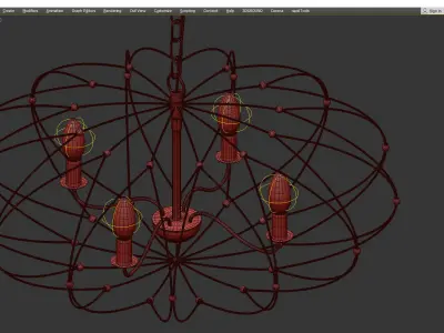 Crystorama Zucca Chandelier Low-poly 3D model