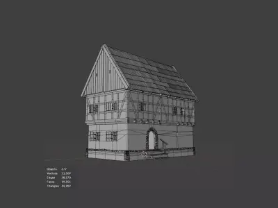 Fachwerk House Free 3D model