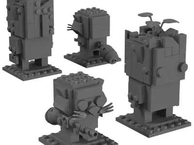 Lego Brickheadz - 41626 Groot and Rocket 3D model