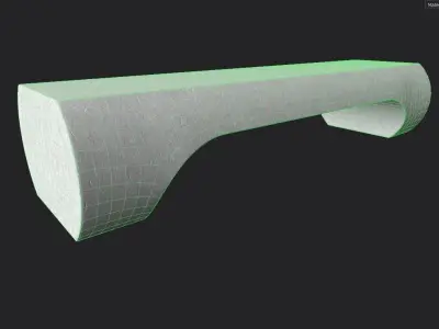 Bench M15 Low-poly 3D model