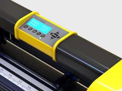 Plotter with Stand 3D model