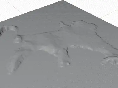 Procida island 3d model terrain 3D model