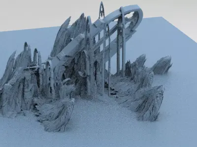 Mines of Moria castle 4  3D model