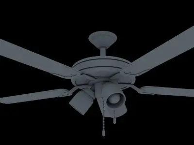 Modern Ceiling Fan Low-poly 3D model purchase