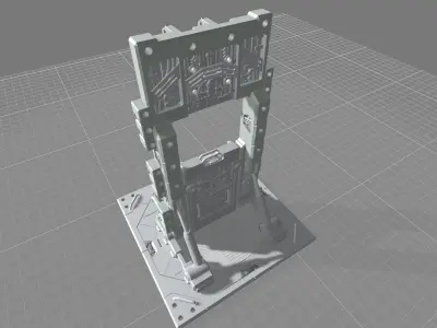 MHB08FMF-Full Mechanic Detail Mech Hangar Fixture Display 3D print model