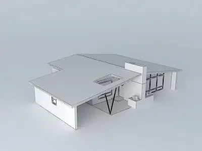 Retro House Free 3D model