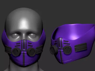 helmet high poly sculpt 3d printable  3D model 138