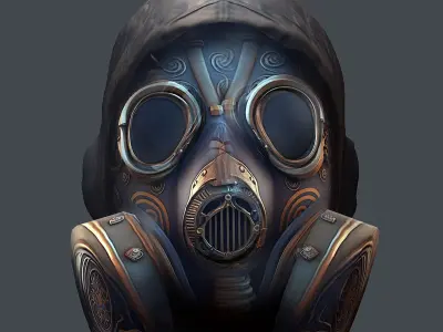 Helmet 3d model military combat Military Low-poly Low-poly 3D model