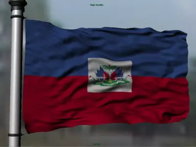 Haiti flag 3D model