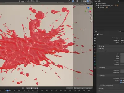Swirly Blood Splatter vol1 8 3D model