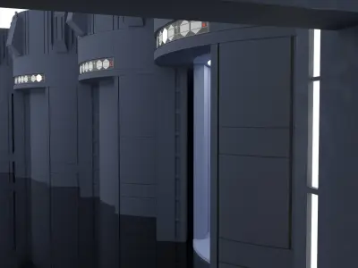 Set 2c - Death Star Elevators 1-12 Scale Blackseries  3D Model Pack