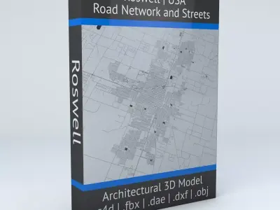 Roswell Road Network and Streets 3D model