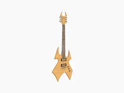 Electric Guitar H09 Light Wood - Music Instrument Design Low-poly 3D model