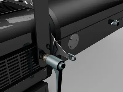 Follow-Spotlight stage light with wire 3D model