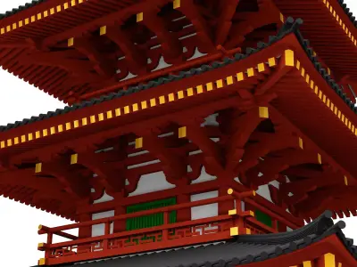 Asian Pagoda 3D model