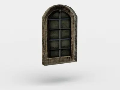 Window metal pole Low-poly 3D model
