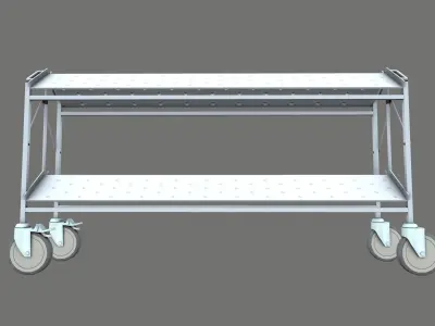 Stainless Steal Screw Rack Low-poly 3D model