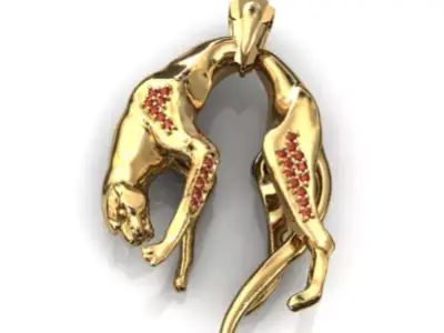panther jewelry 3D print model