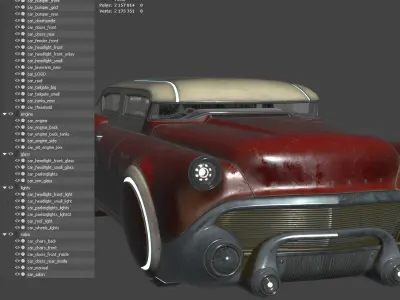 Futuristic flying car 6 3D model