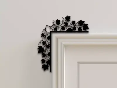 Flower Door Corner Decor 3D print model 6