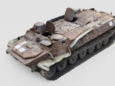 MT-LB multi-purpose towing vehicle amphibious tracked armored 3D model