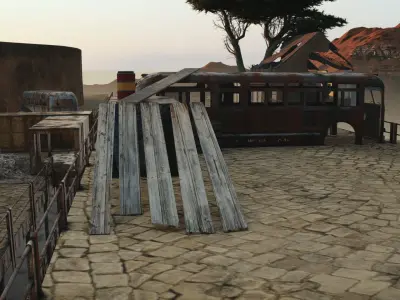 Construction Bridge Low-poly 3D model