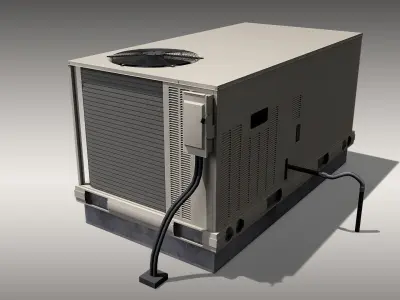 Carrier Rooftop Air Conditioner Low-poly 3D model