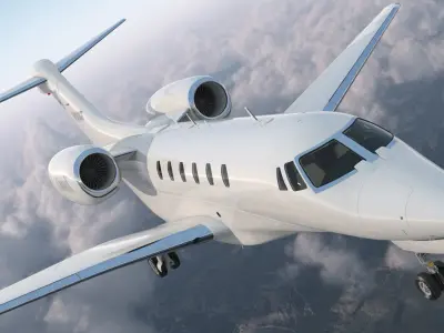  Business Jet Cessna Citation X with Interior 3D Model 