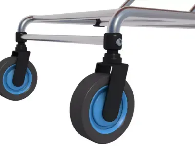 Ambulance Bed 3D Model stretcher 3D model