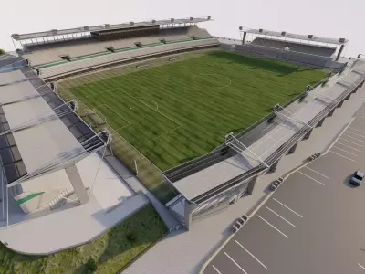 Football Stadium-American football 3D model