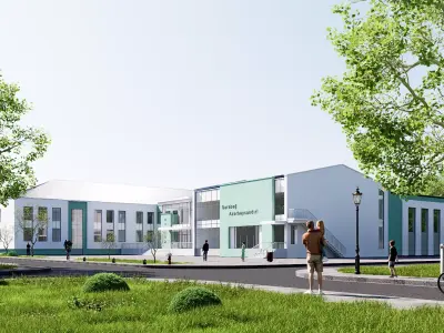 school Low-poly 3D model