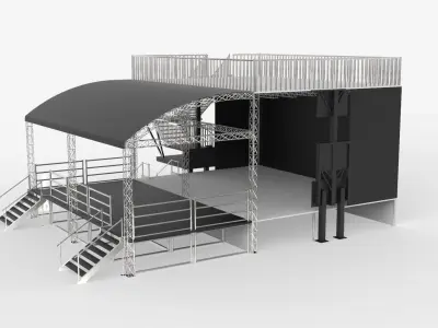 Stage Line PROMOBILE - With front extension 3D model