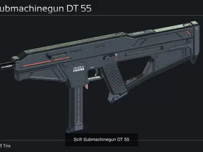 Scifi Submachinegun Collection 3D Model Pack