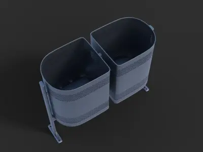 Low Poly Trash Bin  3D model