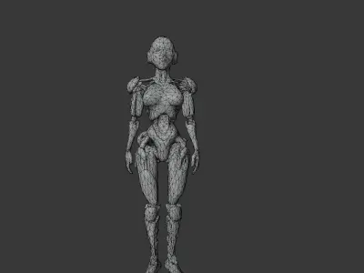 cyber woman 3D model