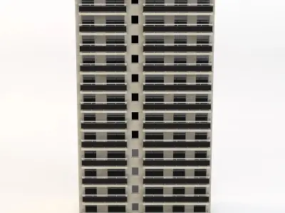 Apartment Building In Paris 3D model