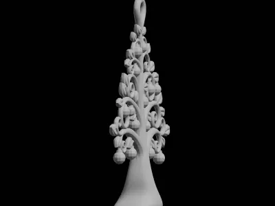 Stylized Tree Ornament 3D Print Model 3D print model