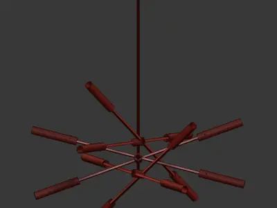 Flute 3 30 LED Chandelier 3D model