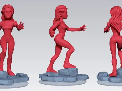 Infinidudette Pose A 3D print model
