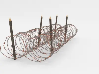 Barb Wire Obstacle 3D model