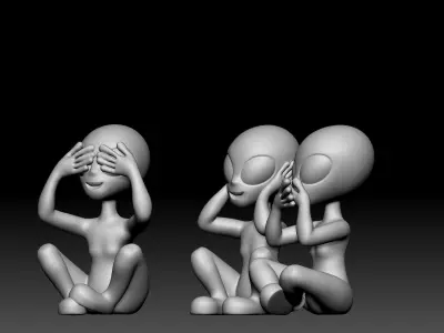 Alien Statue - 0130 3D print model
