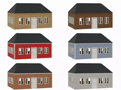 Simple Procedural House 3D model